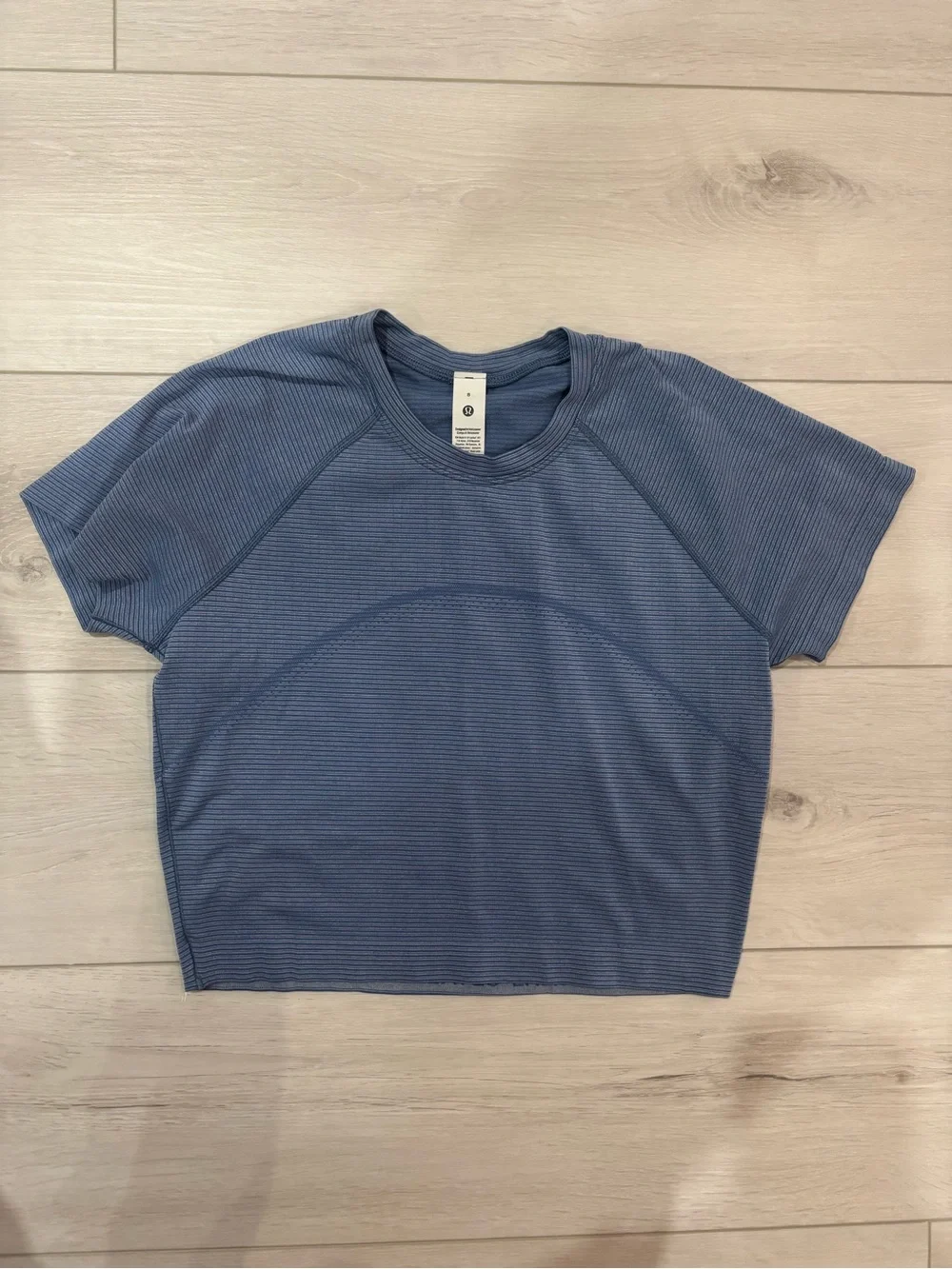 Lululemon Swiftly Tech Cropped Short-Sleeve Shirt 2.0 Size 8 Blue